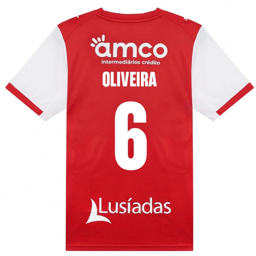Danxen Criança Camisola Afonso Oliveira #6 Branco Vermelho Preto Principal 2026/27 Camisa