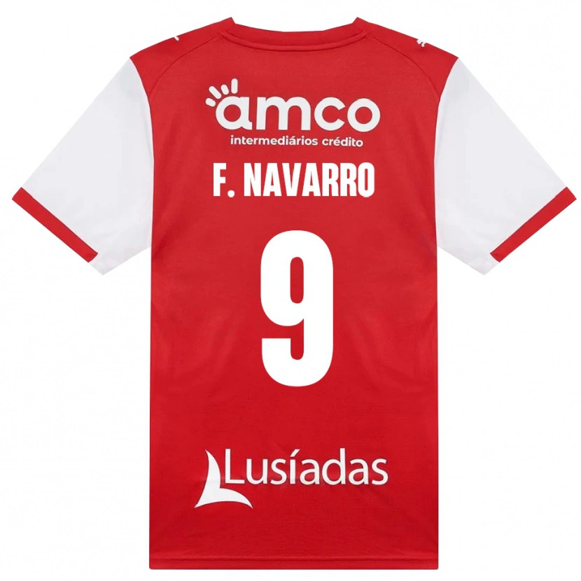 Danxen Criança Camisola Fran Navarro #9 Branco Vermelho Preto Principal 2026/27 Camisa