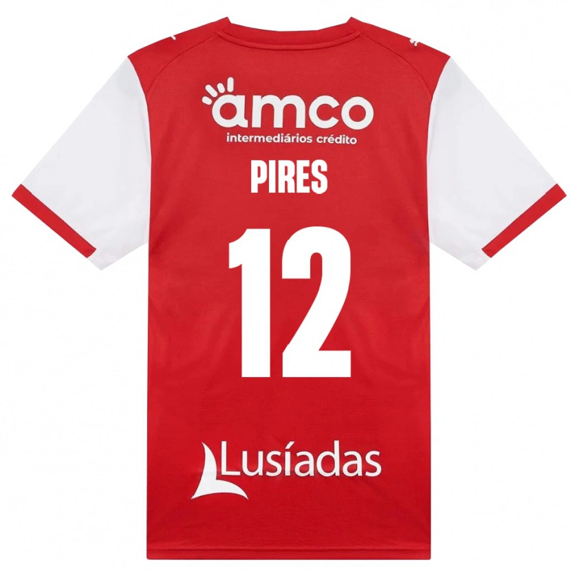 Danxen Criança Camisola Hugo Pires #12 Branco Vermelho Preto Principal 2026/27 Camisa