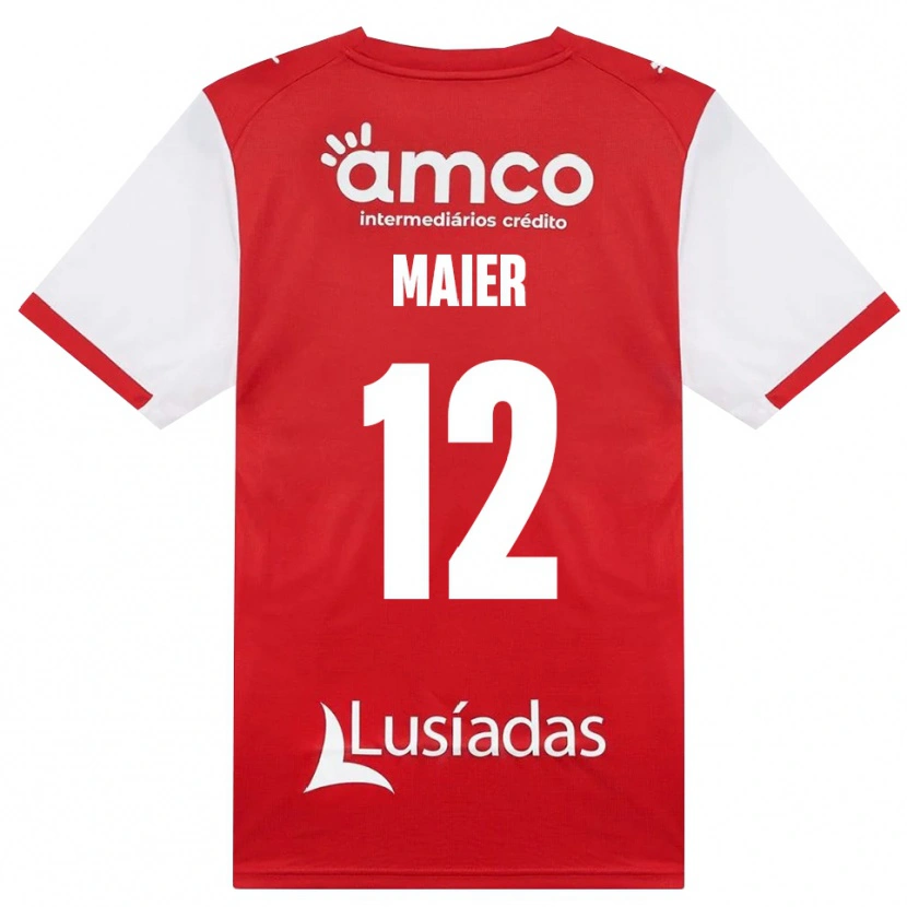Danxen Criança Camisola Merse Maier #12 Branco Vermelho Preto Principal 2026/27 Camisa