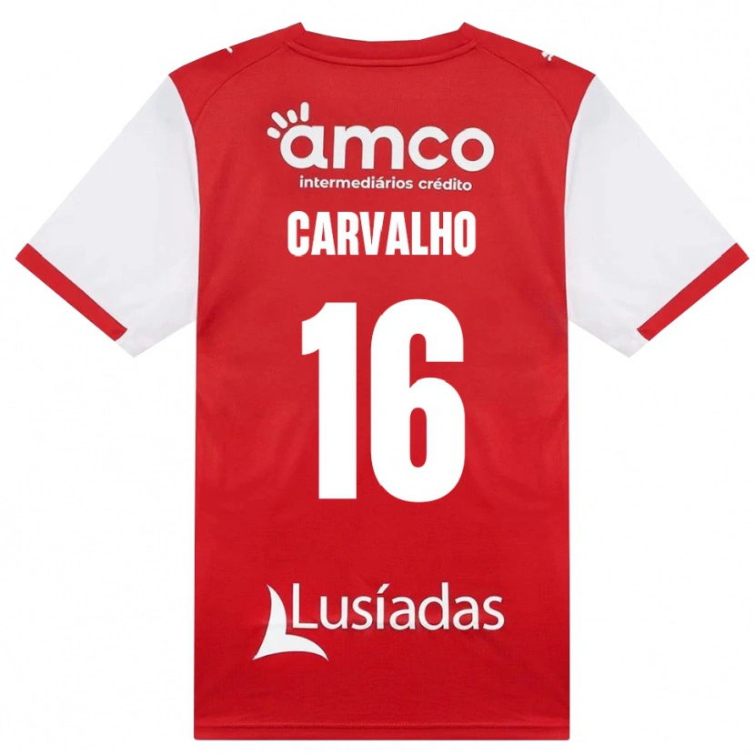 Danxen Criança Camisola Alexandre Carvalho #16 Branco Vermelho Preto Principal 2026/27 Camisa
