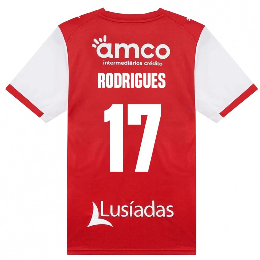 Danxen Criança Camisola Tânia Rodrigues #17 Branco Vermelho Preto Principal 2026/27 Camisa