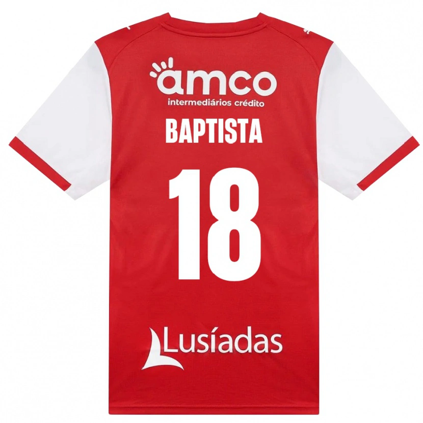 Danxen Criança Camisola Tiago Baptista #18 Branco Vermelho Preto Principal 2026/27 Camisa