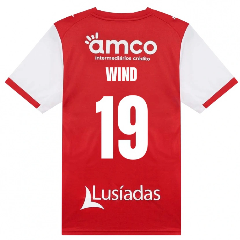 Danxen Criança Camisola Jonas Wind #19 Branco Vermelho Preto Principal 2026/27 Camisa