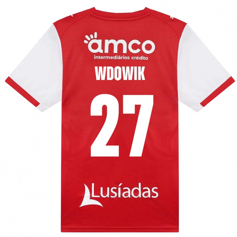 Danxen Criança Camisola Bartlomiej Wdowik #27 Branco Vermelho Preto Principal 2026/27 Camisa