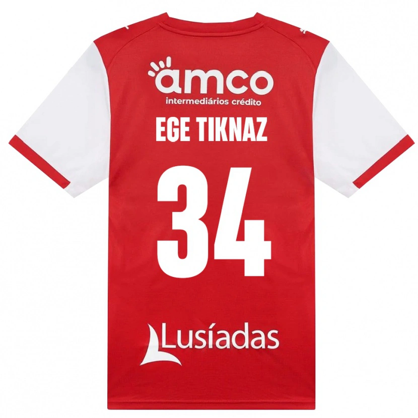 Danxen Criança Camisola Demir Ege Tıknaz #34 Branco Vermelho Preto Principal 2026/27 Camisa