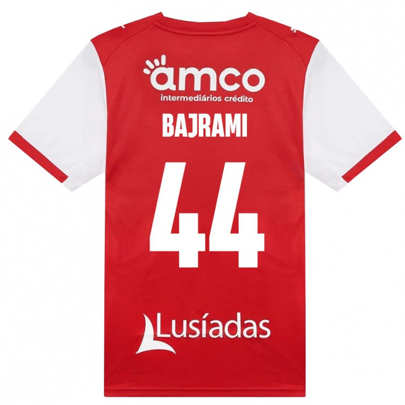 Danxen Criança Camisola Adrian Bajrami #44 Branco Vermelho Preto Principal 2026/27 Camisa