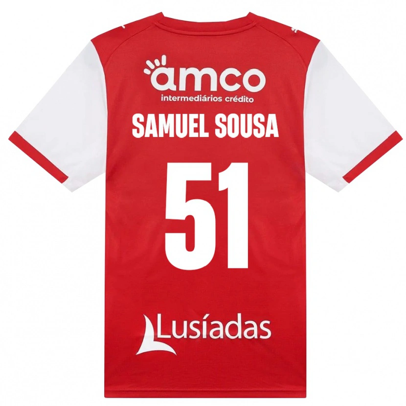 Danxen Criança Camisola Samuel Sousa #51 Branco Vermelho Preto Principal 2026/27 Camisa