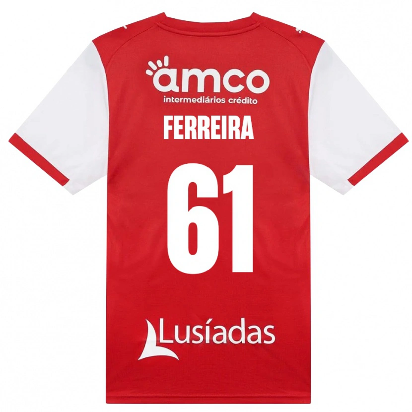 Danxen Criança Camisola Tiago Ferreira #61 Branco Vermelho Preto Principal 2026/27 Camisa
