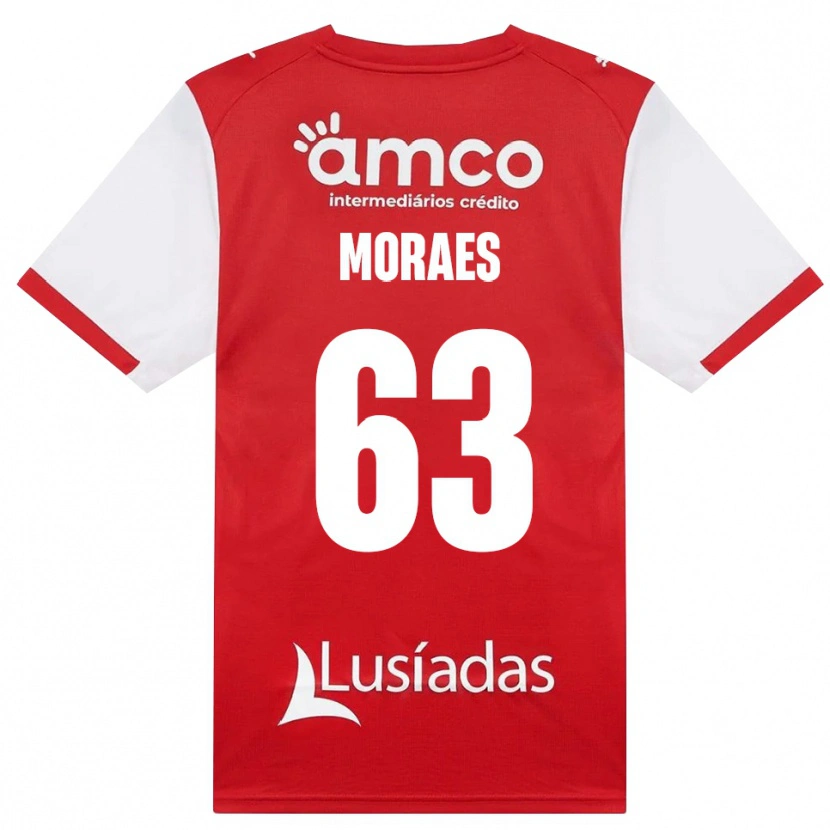 Danxen Criança Camisola Guilherme Moraes #63 Branco Vermelho Preto Principal 2026/27 Camisa