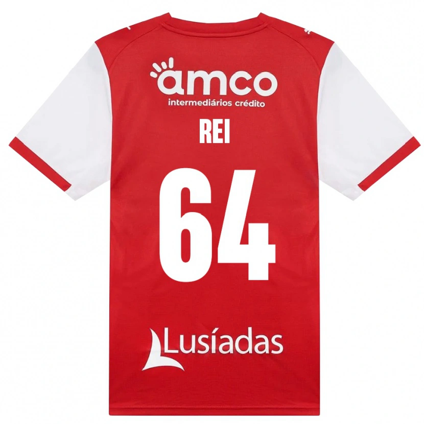 Danxen Criança Camisola Ricardo Rei #64 Branco Vermelho Preto Principal 2026/27 Camisa