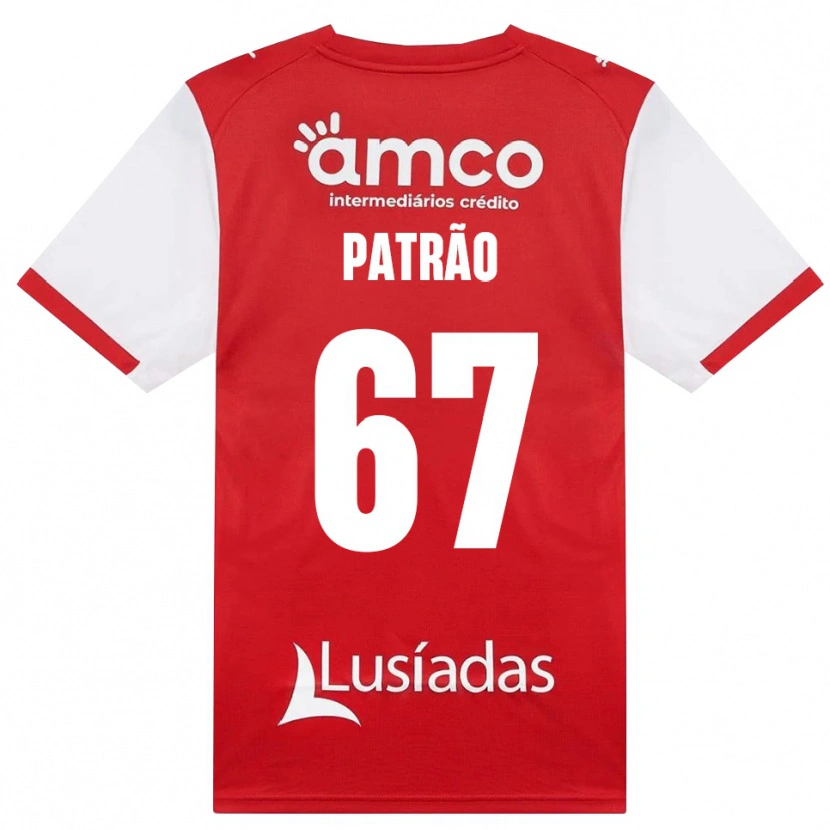 Danxen Criança Camisola Afonso Patrão #67 Branco Vermelho Preto Principal 2026/27 Camisa