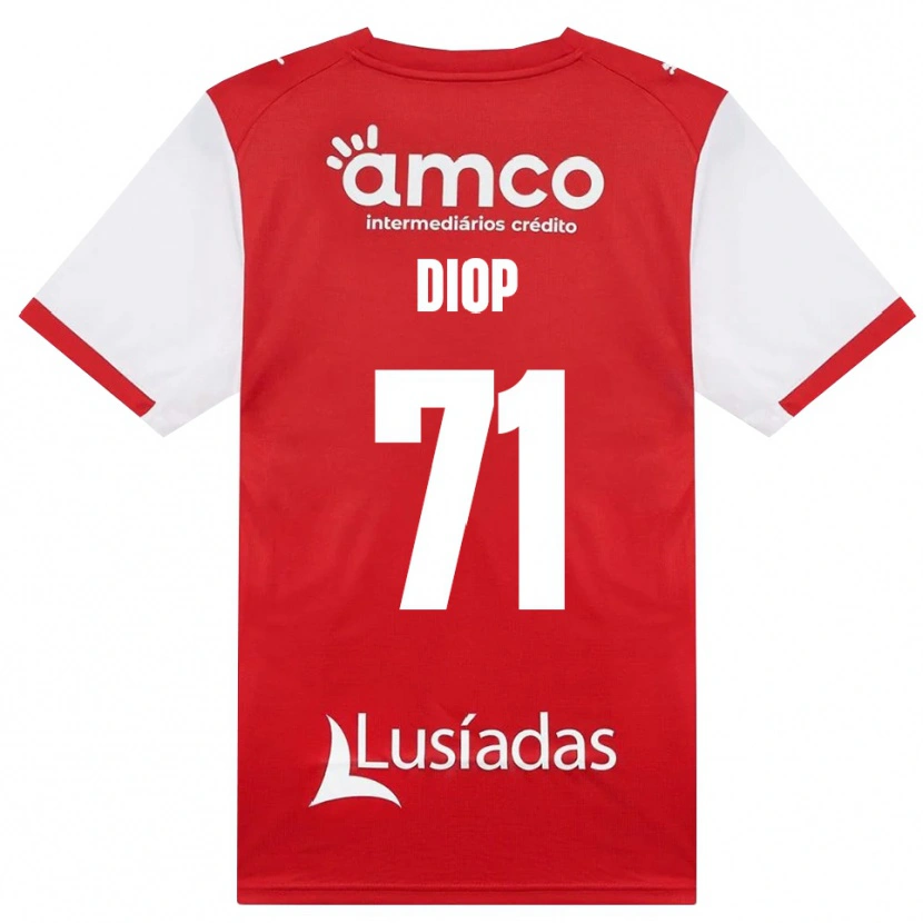 Danxen Criança Camisola Mamadou Diop #71 Branco Vermelho Preto Principal 2026/27 Camisa