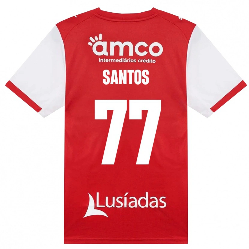 Danxen Criança Camisola Edu Santos #77 Branco Vermelho Preto Principal 2026/27 Camisa