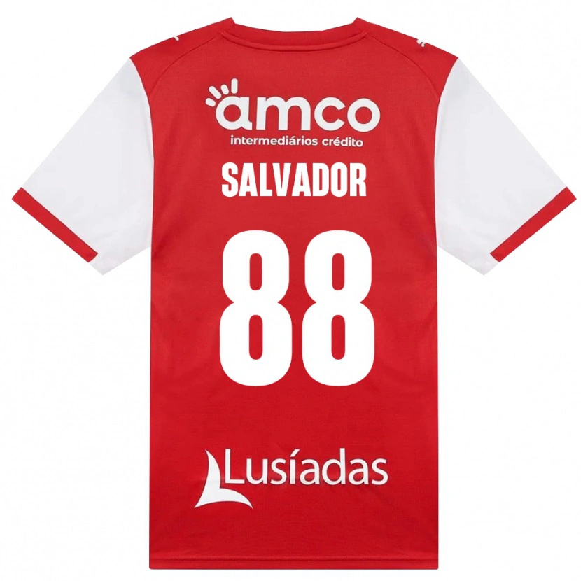 Danxen Criança Camisola João Salvador #88 Branco Vermelho Preto Principal 2026/27 Camisa