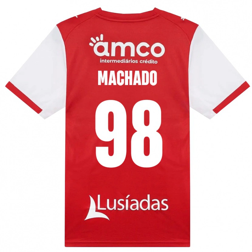 Danxen Criança Camisola Gonçalo Machado #98 Branco Vermelho Preto Principal 2026/27 Camisa