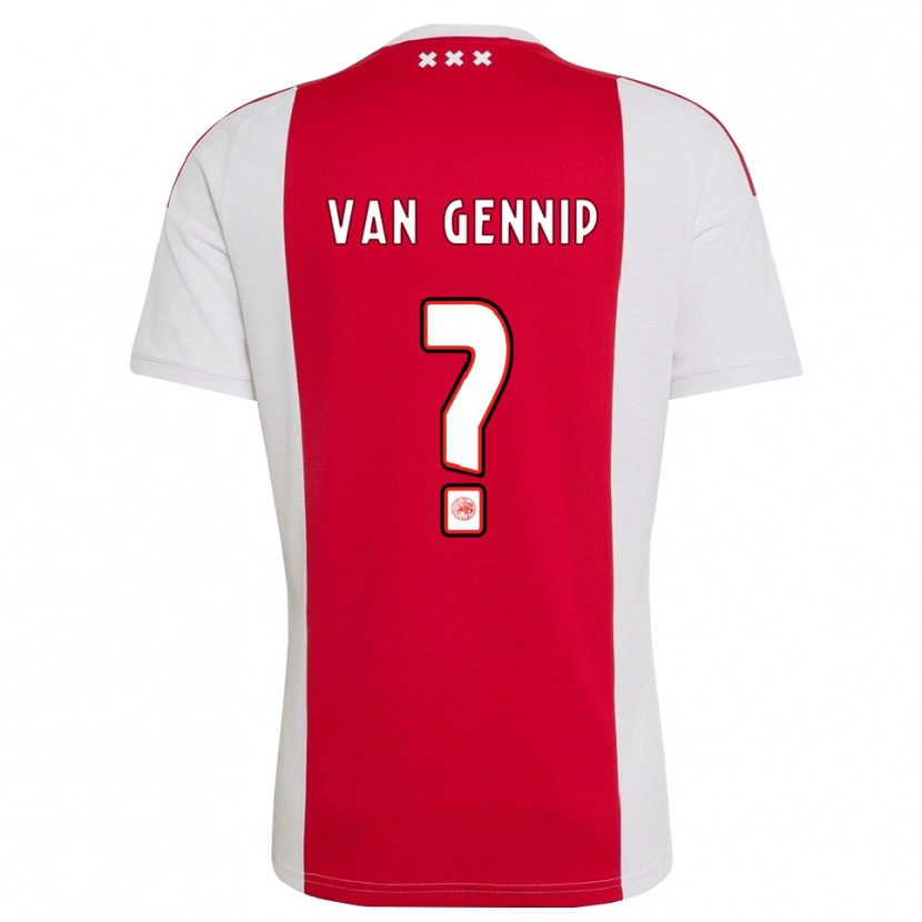 Danxen Criança Camisola Thiago Van Gennip #0 Vermelho Branco Amarelo Principal 2026/27 Camisa
