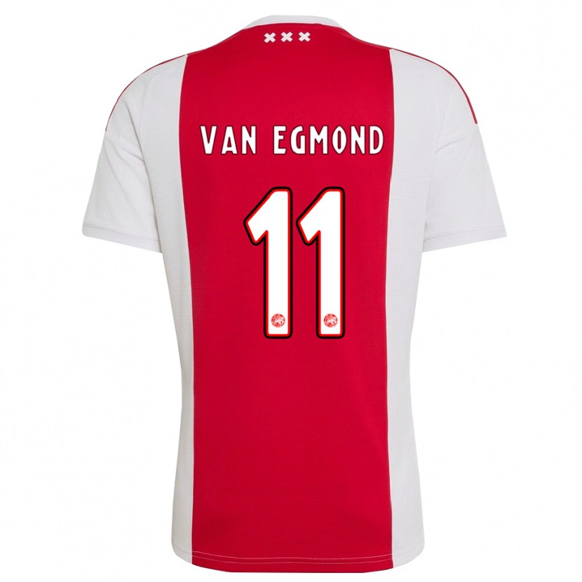 Danxen Criança Camisola Bo Van Egmond #11 Vermelho Branco Amarelo Principal 2026/27 Camisa
