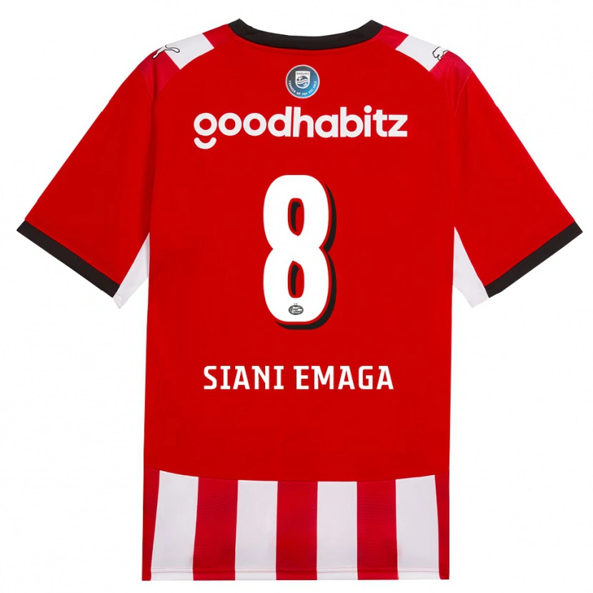 Danxen Criança Camisola Ezechiel Siani Emaga #8 Vermelho Branco Preto Principal 2026/27 Camisa