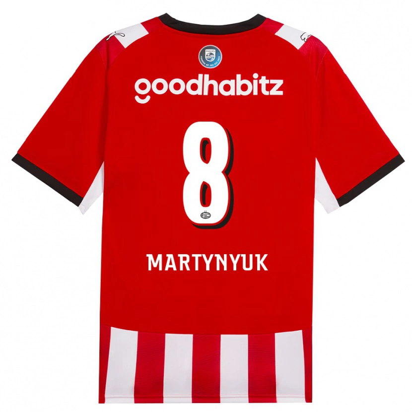 Danxen Criança Camisola Anton Martynyuk #8 Vermelho Branco Preto Principal 2026/27 Camisa