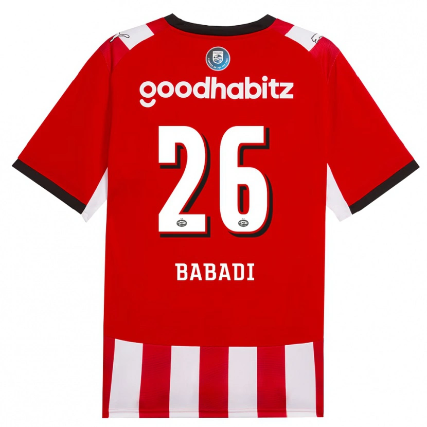 Danxen Criança Camisola Isaac Babadi #26 Vermelho Branco Preto Principal 2026/27 Camisa