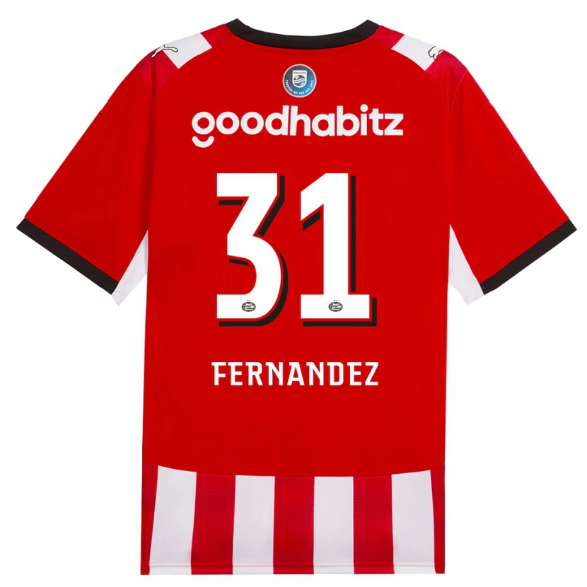 Danxen Criança Camisola Noah Fernandez #31 Vermelho Branco Preto Principal 2026/27 Camisa
