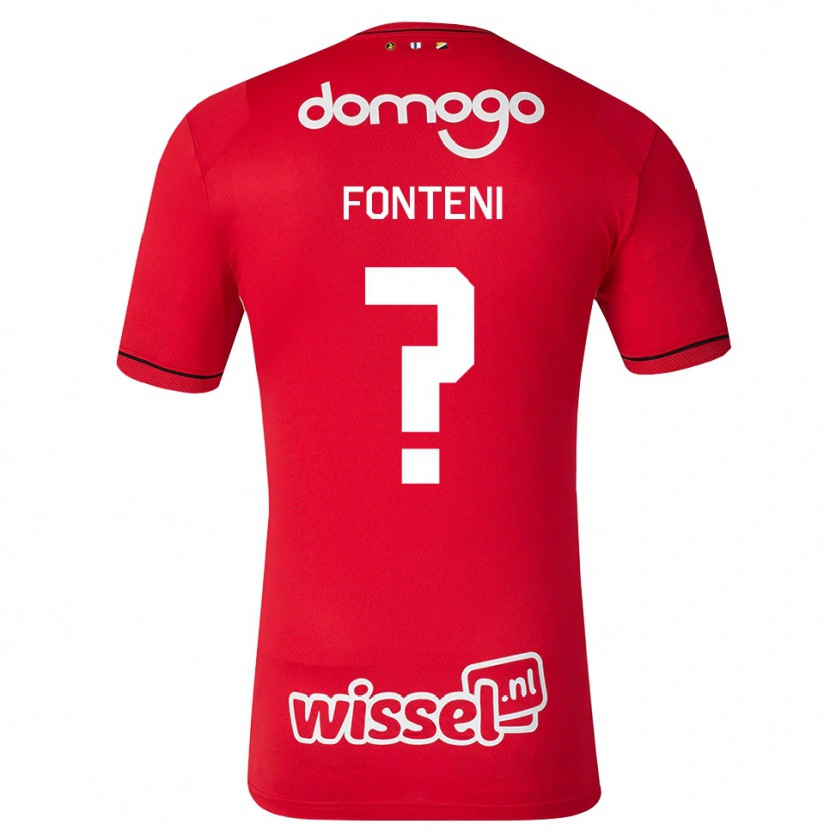 Danxen Criança Camisola Jahlani Fonteni #0 Vermelho Branco Preto Principal 2026/27 Camisa