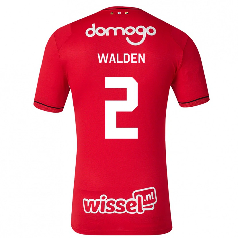 Danxen Criança Camisola Jaden Walden #2 Vermelho Branco Preto Principal 2026/27 Camisa