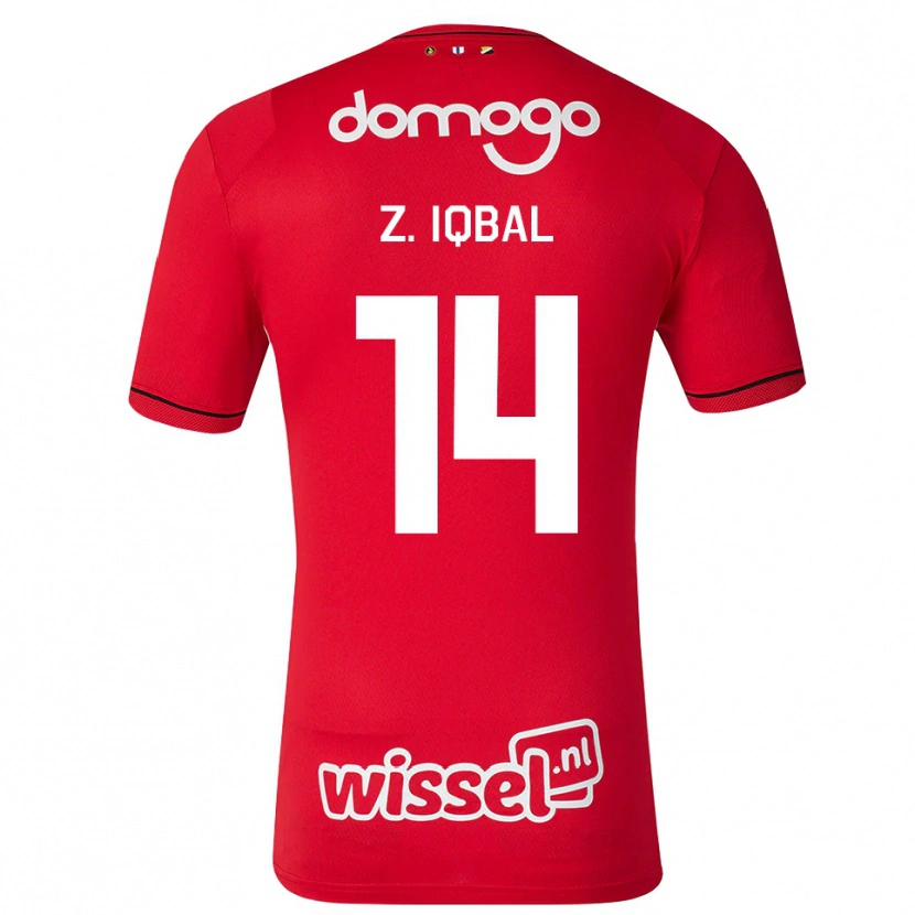 Danxen Criança Camisola Zidane Iqbal #14 Vermelho Branco Preto Principal 2026/27 Camisa
