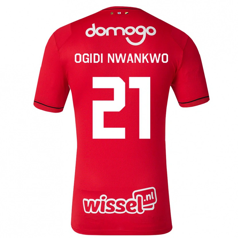 Danxen Criança Camisola Neville Ogidi Nwankwo #21 Vermelho Branco Preto Principal 2026/27 Camisa