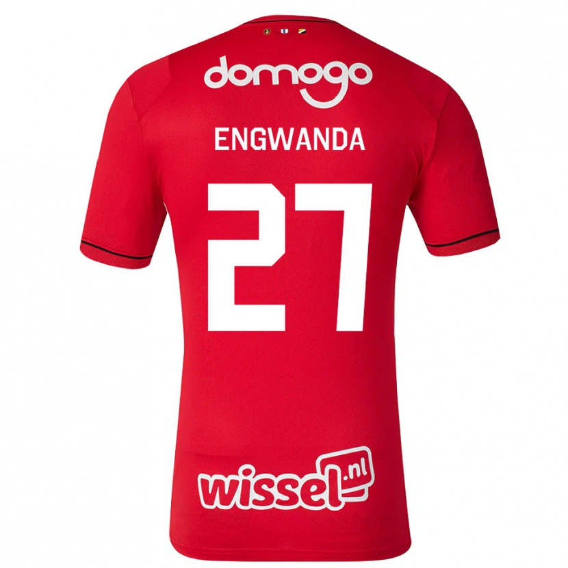 Danxen Criança Camisola Alonzo Engwanda #27 Vermelho Branco Preto Principal 2026/27 Camisa