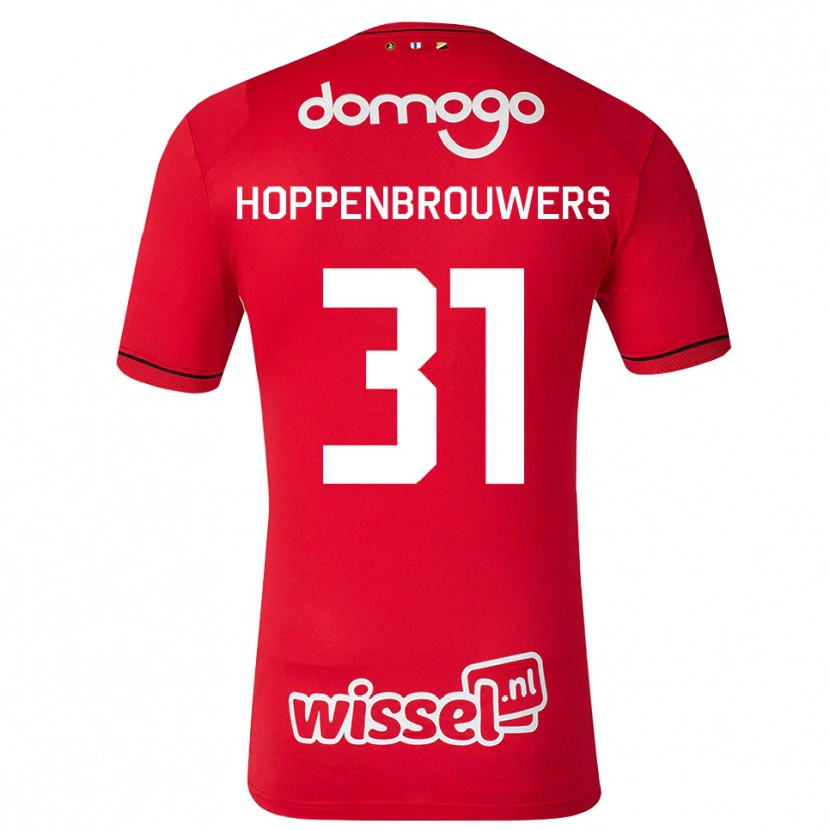 Danxen Criança Camisola Mike Hoppenbrouwers #31 Vermelho Branco Preto Principal 2026/27 Camisa