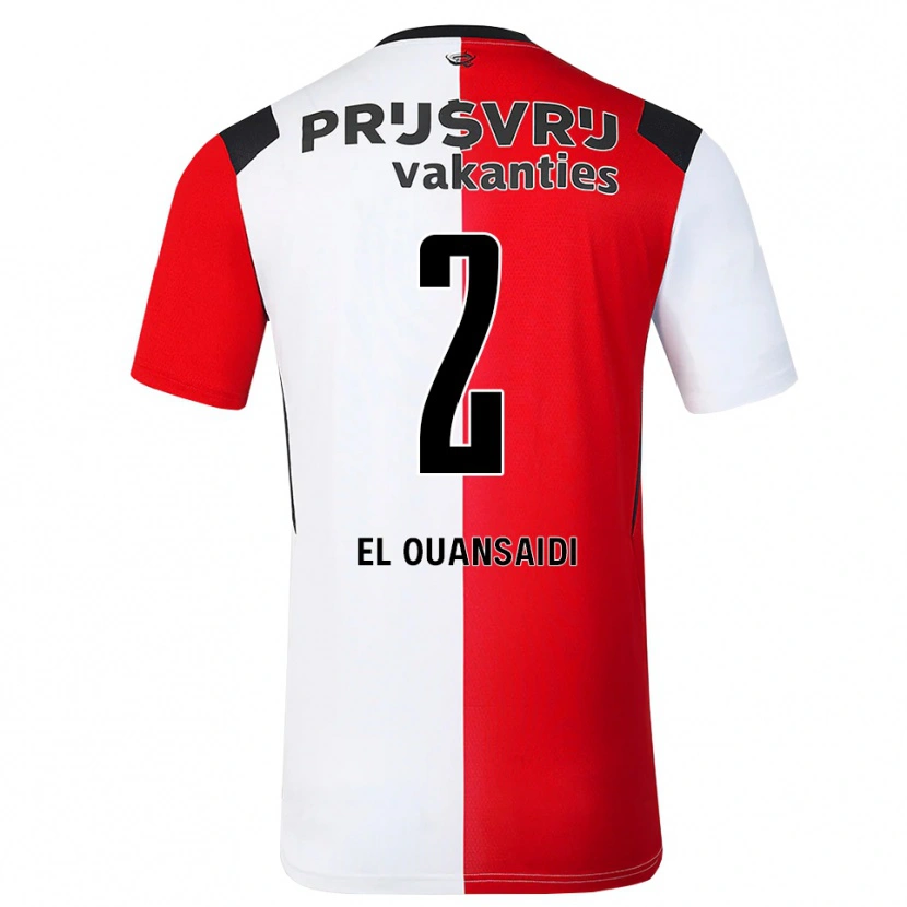 Danxen Criança Camisola Keyane El Ouansaidi #2 Vermelho Branco Preto Principal 2026/27 Camisa