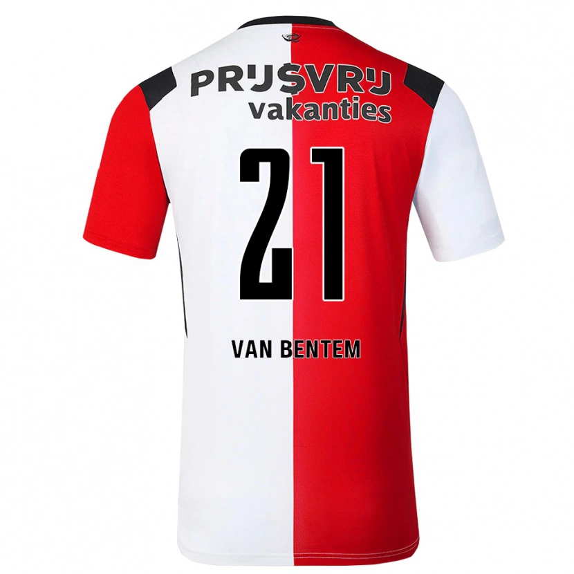 Danxen Criança Camisola Tess Van Bentem #21 Vermelho Branco Preto Principal 2026/27 Camisa