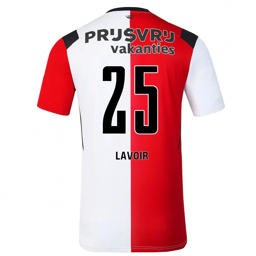 Danxen Criança Camisola Romee Van De Lavoir #25 Vermelho Branco Preto Principal 2026/27 Camisa