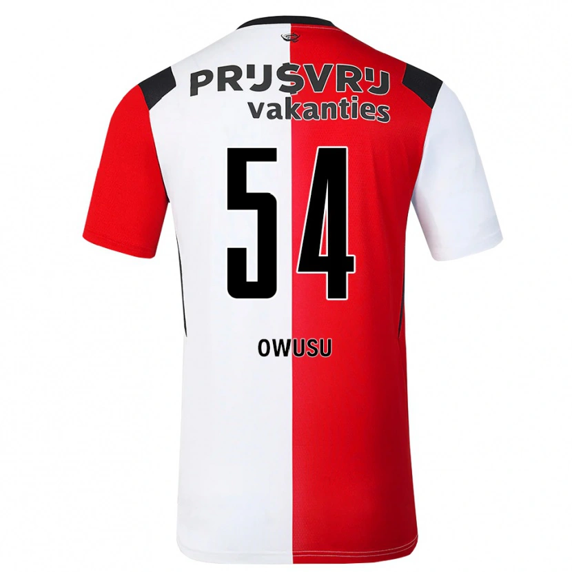 Danxen Criança Camisola Denzel Owusu #54 Vermelho Branco Preto Principal 2026/27 Camisa