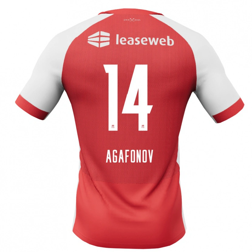 Danxen Criança Camisola Anton Agafonov #14 Vermelho Branco Preto Principal 2026/27 Camisa