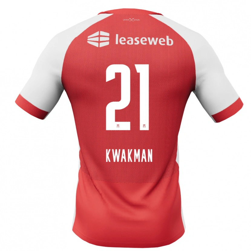 Danxen Criança Camisola Dave Kwakman #21 Vermelho Branco Preto Principal 2026/27 Camisa
