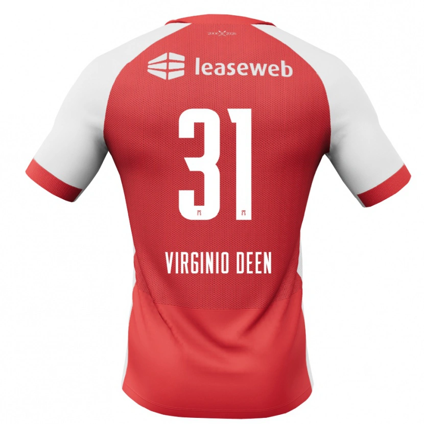 Danxen Criança Camisola Daniël Virginio Deen #31 Vermelho Branco Preto Principal 2026/27 Camisa