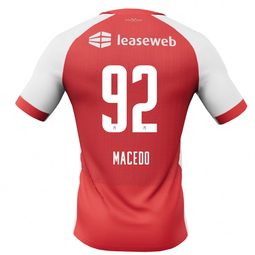 Danxen Criança Camisola Rodrigo Macedo #92 Vermelho Branco Preto Principal 2026/27 Camisa
