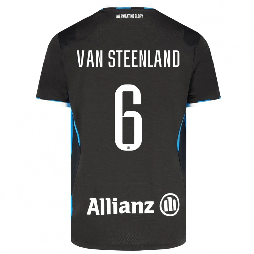 Danxen Criança Camisola Gilles Van Steenland #6 Preto Vermelho Azul Principal 2026/27 Camisa