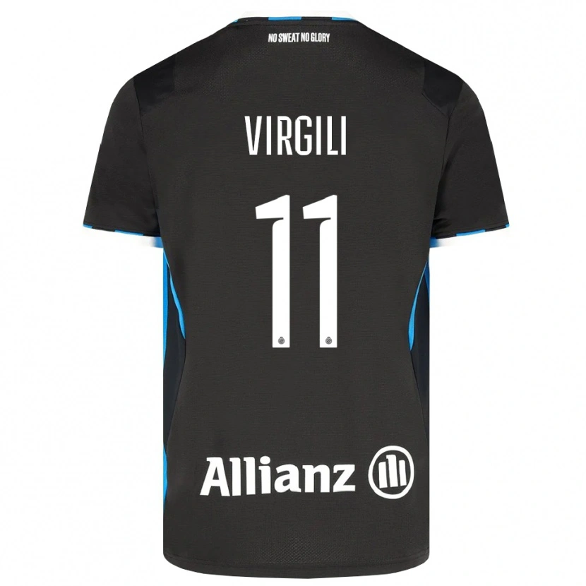 Danxen Criança Camisola Jan Virgili #11 Preto Vermelho Azul Principal 2026/27 Camisa