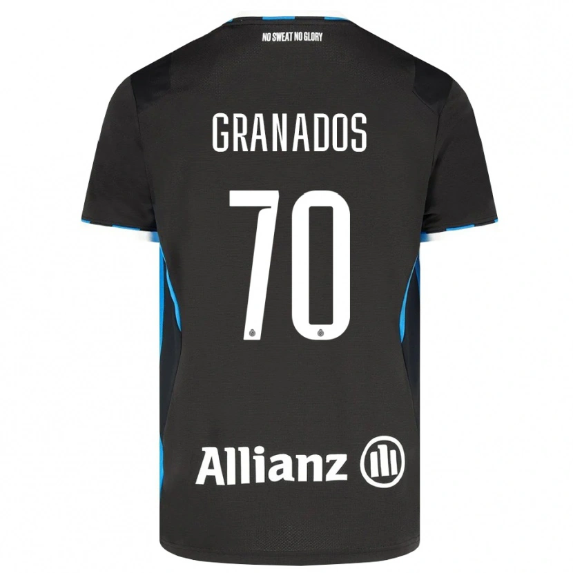 Danxen Criança Camisola Alejandro Granados #70 Preto Vermelho Azul Principal 2026/27 Camisa