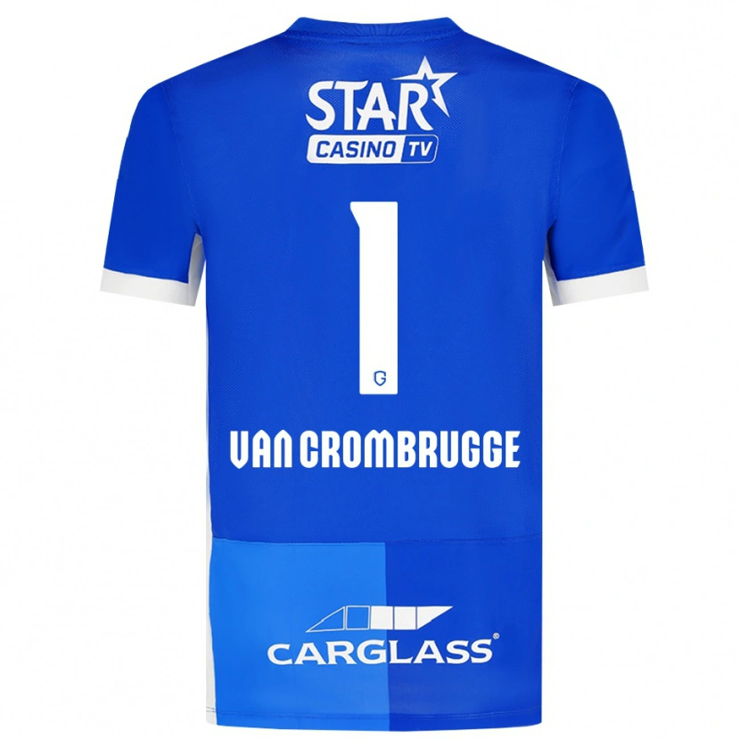 Danxen Criança Camisola Hendrik Van Crombrugge #1 Mediumblue Royalblue Branco Principal 2026/27 Camisa