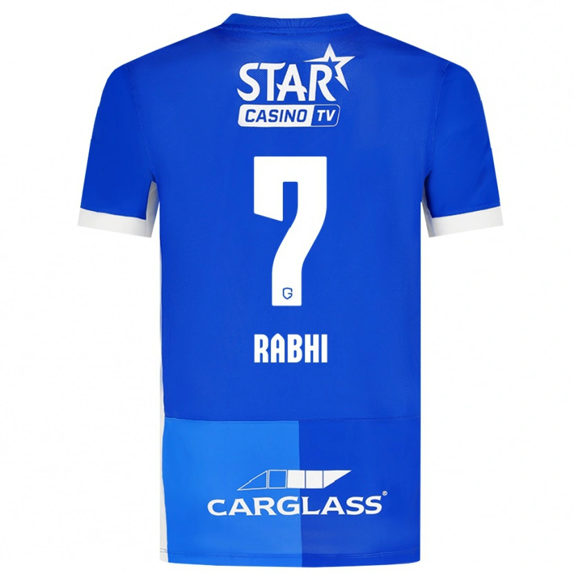 Danxen Criança Camisola Ayman Rabhi #7 Mediumblue Royalblue Branco Principal 2026/27 Camisa