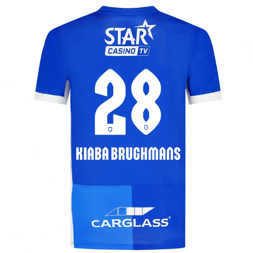 Danxen Criança Camisola Lucca Brughmans #28 Mediumblue Royalblue Branco Principal 2026/27 Camisa
