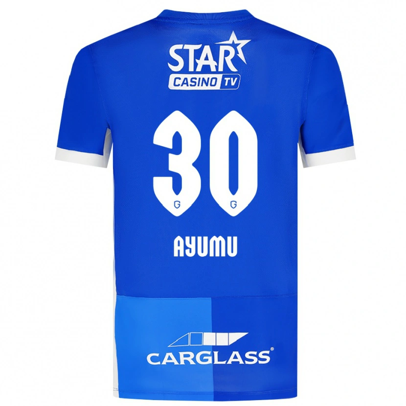 Danxen Criança Camisola Ayumu Yokoyama #30 Mediumblue Royalblue Branco Principal 2026/27 Camisa