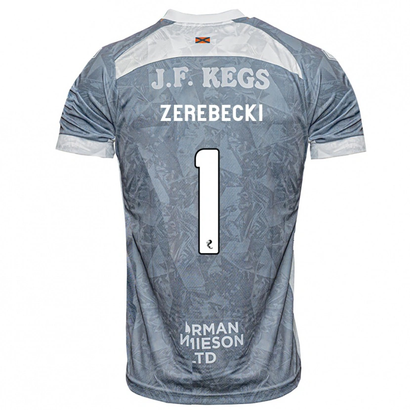 Danxen Criança Camisola Kuba Zerebecki #1 Cinza Ardósia Claro Alternativa 2026/27 Camisa