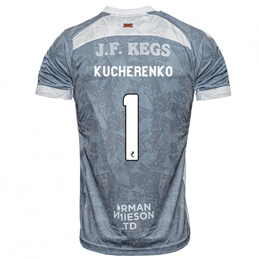 Danxen Criança Camisola Yevgeniy Kucherenko #1 Cinza Ardósia Claro Alternativa 2026/27 Camisa