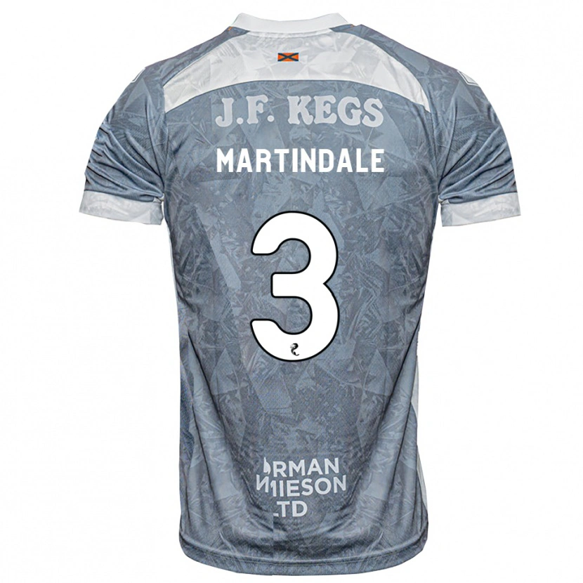 Danxen Criança Camisola Amilie Martindale #3 Cinza Ardósia Claro Alternativa 2026/27 Camisa
